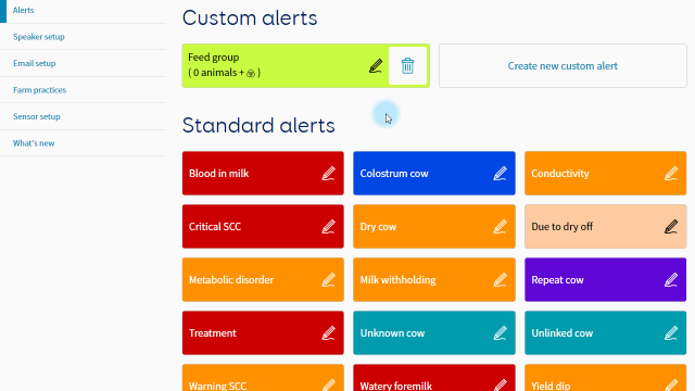 Alerts setup