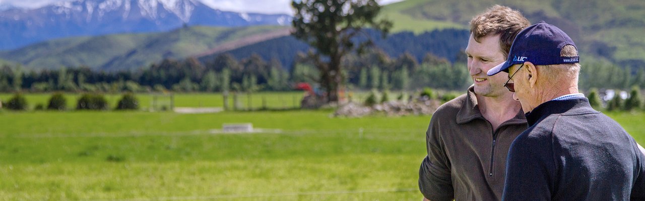 FSM talking to farmer with ipad Products & services landing