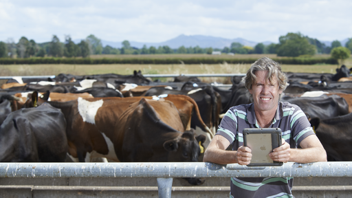 Farmer with iPad