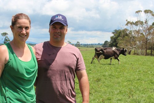 Michelle and Bill Burgess on their Te Poi farm