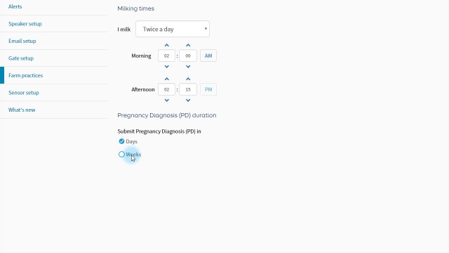 Pregnancy diagnosis in weeks or days