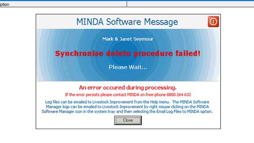 Troubleshooting synchronise problems
